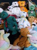 A collection of 43 Beanie toys
