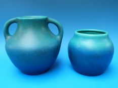 Two Pilkington Royal Lancastrian vases (largest 18cm high)