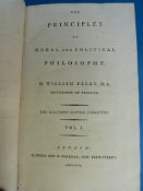 Paley's 'Principles of Moral Philosophy' (1796) two volumes,