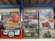 Eight boxed Polistil model vehicles, comprising four motorcycles and four cars,