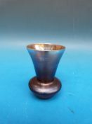 A WMF Myra iridescent vase with original label to base (5.