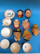 A collection of Bossons wall plaques and other 19thC mixed ceramics,