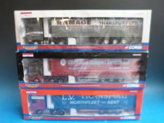 Three Corgi Hauliers of Renown 1:50 scale diecast model lorries Ramage cc13217, L.V.