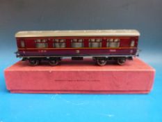 A Hornby 0 gauge  No 2 corridor coach c575 (in original box)