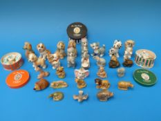 A collection of Disney Wade Whimsies including three Hatbox examples