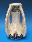 WITHDRAWN A Royal Dux four-handled Art Nouveau vase