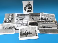 A collection of c1970s/80s motor racing photographs including Grand Prix
