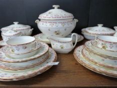A large and extensive Wedgwood Bianca pattern 12-place dinner and tea service including large
