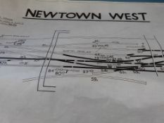 A large coated linen British Railway signal box diagram 