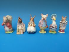Six Beswick Beatrix Potter figures including 