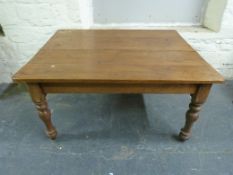 A four plank elm kitchen table (L137, W111,