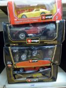 Ten Burago diecast model vehicles all in original boxes