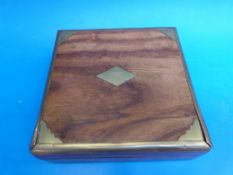 A cased brass sextant,