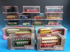 Nineteen Corgi Original Omnibus Company (OOC) diecast model buses and coaches,