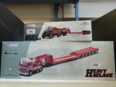 Two Corgi Heavy Haulage diecast model vehicles, Volvo,