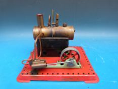 A Mamod SE2 with whistle and exhaust handle