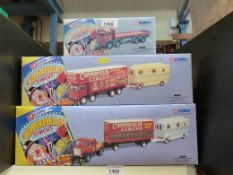 Three Corgi Classics Chipperfields Circus diecast model vehicles and vehicles sets,