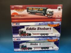 Three Corgi Hauliers of Renown limited edition 1:50 scale diecast model lorries,