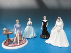 A limited edition (2349/9500) Coalport figure 'Diana Forever in our Hearts',