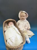 An Armand Marseille doll marked to the back of the neck Germany 551/ 4 1/2K and one other doll.
