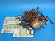 A collection of 18th / 19thC keys