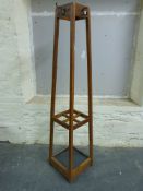 An oak hall/coat stand