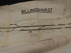 A track and cable plan for Bicester, signal box diagram for Pevensey,
