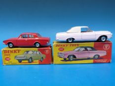 Two Dinky Toys diecast model cars,