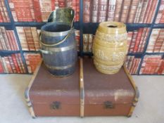 A vintage travelling trunk,