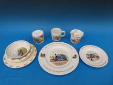 A collection of ceramics to include Thomas the Tank Engine plates, bowl,
