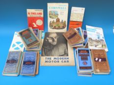 A quantity of mainly cloth backed maps and guides together with 