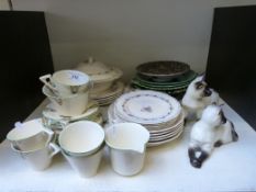 A collection of ceramics including Art Deco Meakin 