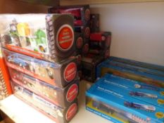 Twenty-seven Corgi and Tesco diecast model tankers, farm sets, large industrial series lorries etc,