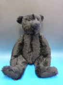 An Atlantic Bear black mohair bear with jointed limbs,