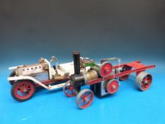 A Mamod S.W.1 steam lorry together with a Mamod S.L.