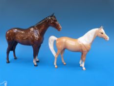 A Beswick palomino 'Xayal' and one other