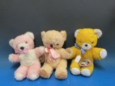Three vintage bears, one Chad Valley 37cm tall,