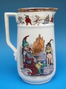 A Prattware Punch and Judy jug (15.