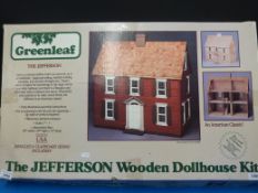 A Greenleaf Jefferson wooden dolls house kit in original box.