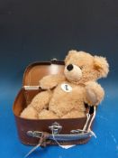 A Steiff bear in original suitcase box (Height 26.