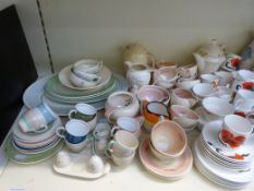 A collection various ceramics to include Susie Cooper, Crown Works, Burslem, Clarice Cliff,