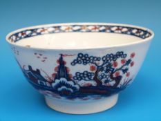 An 18thC Liverpool slop bowl probably by John Penington (Label to base reads 
