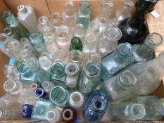 A collection of vintage bottles including medicine, Nailsworth example,