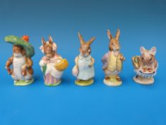 Five Beswick Beatrix Potter figures,