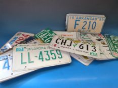 Fifty-seven USA and North America Licence and similar plates c1971 onwards with various states