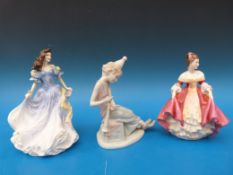 Two Royal Doulton figurines, Southern Belle amd Rebecca,