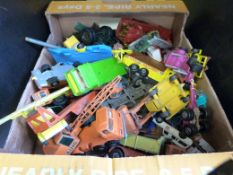 A collection of Matchbox and other diecast model vehicles