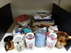 Mixed ceramics including Royal Worcester, George and the Dragon plate, Cadbury jug,