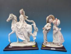 Three Georgio Armani Florence figurines, one in the form of a lamp.