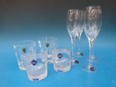 A collection of Waterford Crystal and other glasses.